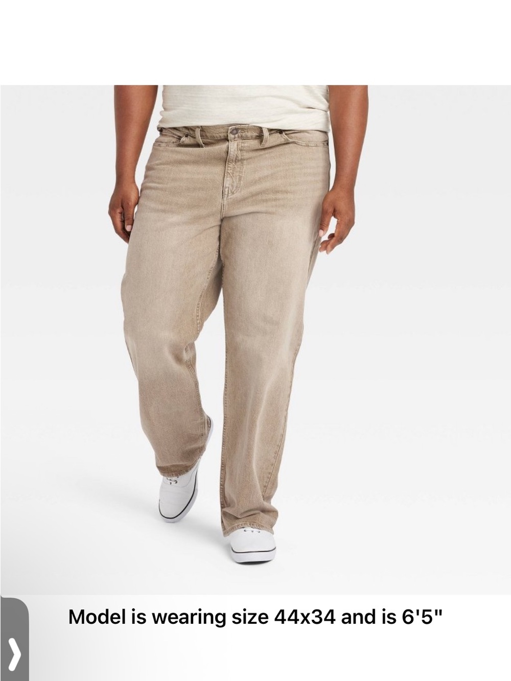 Men's Big & Tall Relaxed Fit Jeans
- Goodfellow & Com Tan 48X36